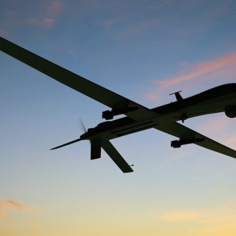 Drone in sky