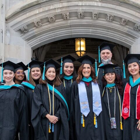 EMPA December graduates outside of Willard Straight Hall