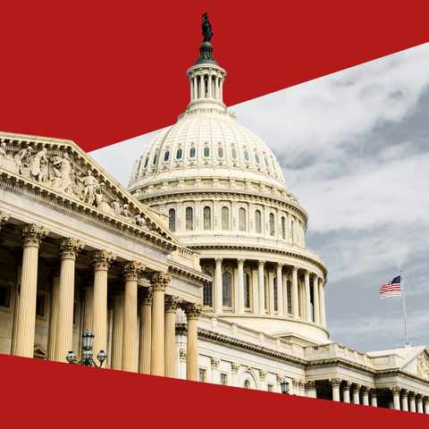 Capitol Building with red overlays