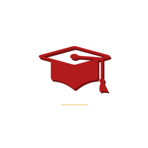 red graduation cap icon
