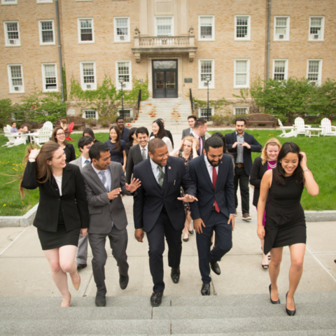 Group of MPA students outside of MVR Hall