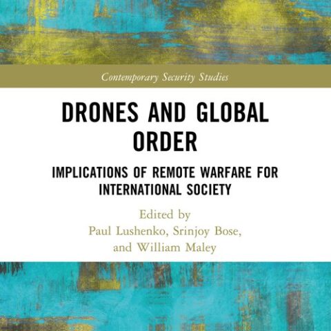 book cover of drones and global order