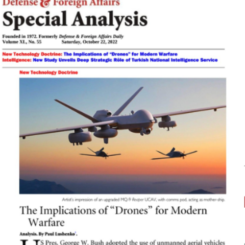 screen clipping of article with drone flying over landscape