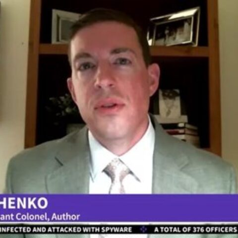 screenshot of Paul lushenko speaking on camera with Newsy